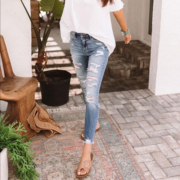 Tan Adjustable Buckle Criss Cross Sandals - Picture 5 of 11